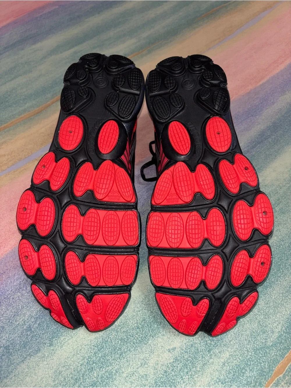 Brooks - PureFlow 3 running shoes black red size 11.5 sneakers athletic shoes